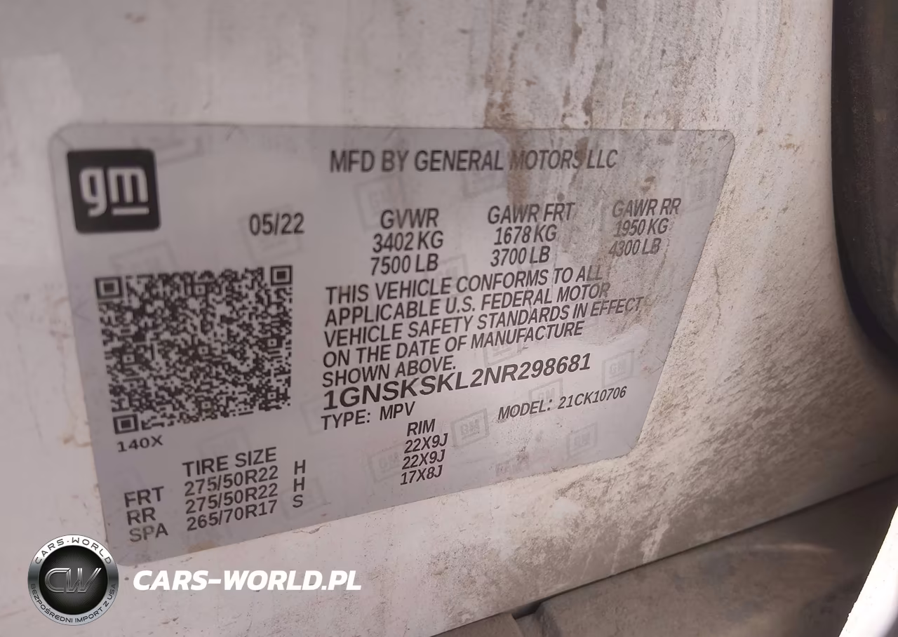2022 Chevrolet Tahoe 4Wd Premier VIN:1GNSKSKL2NR298681 - 9