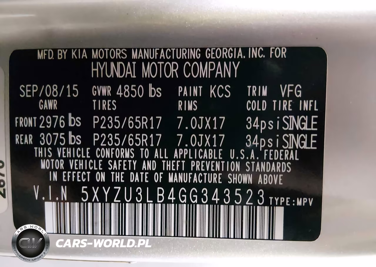 2016 Hyundai Santa Fe Sport 2.4L VIN:5XYZU3LB4GG343523 - 9