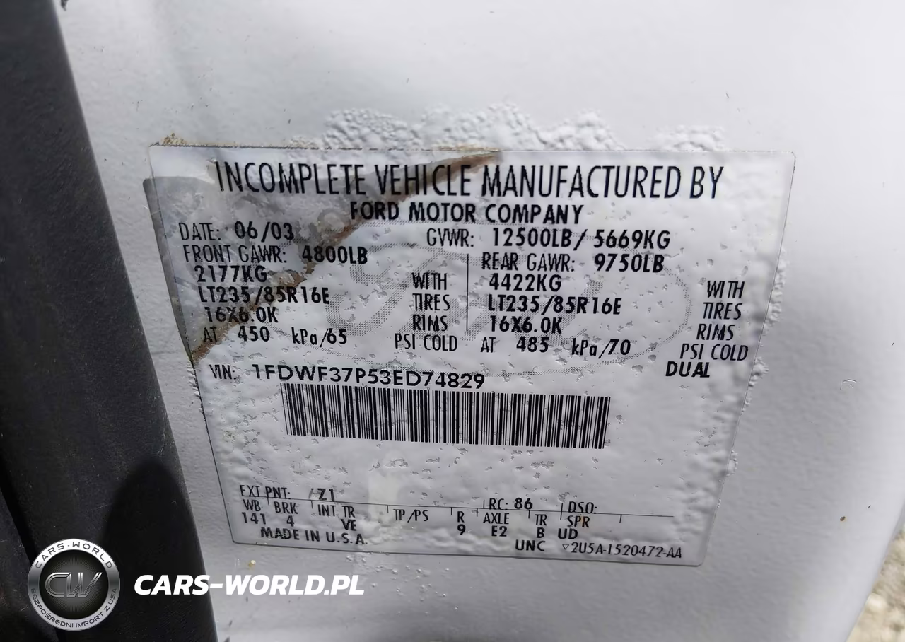 2003 Ford F-350 Xl-Xlt VIN:1FDWF37P53ED74829 - 8
