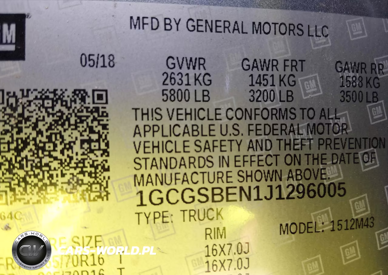 2018 Chevrolet Colorado Wt VIN:1GCGSBEN1J1296005 - 9