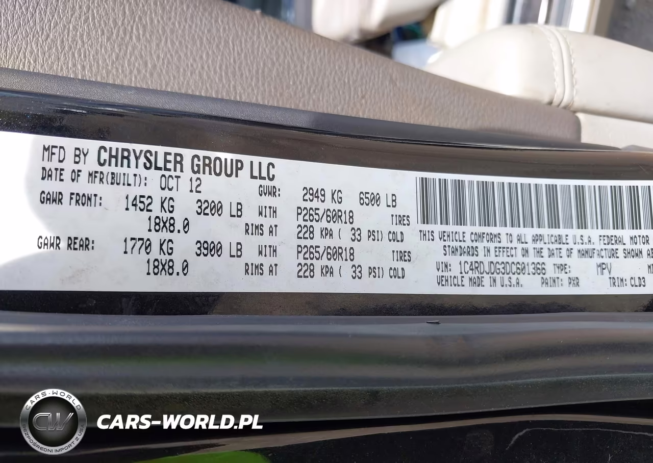 2013 Dodge Durango Crew VIN:1C4RDJDG3DC601366 - 9
