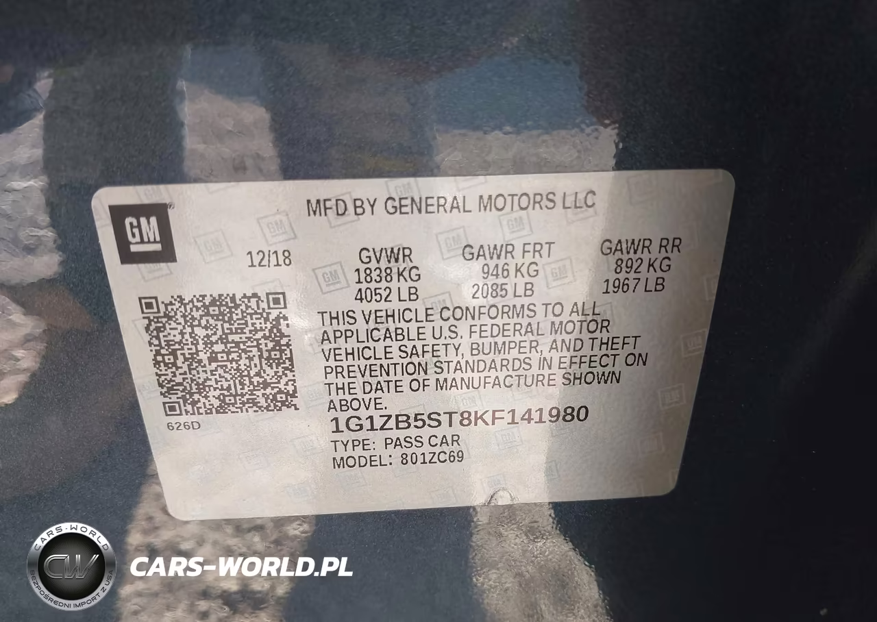 2019 Chevrolet Malibu 1Ls VIN:1G1ZB5ST8KF141980 - 9