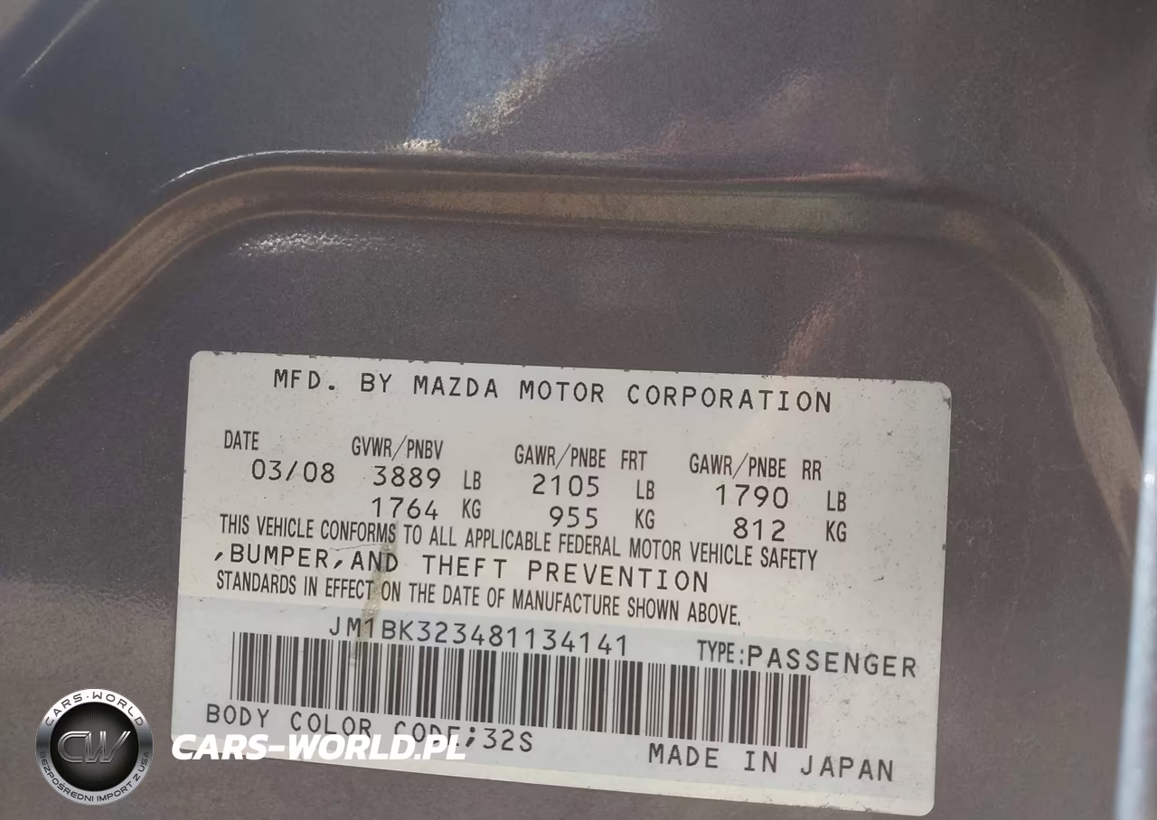 2008 Mazda 3 S VIN:JM1BK323481134141 - 9