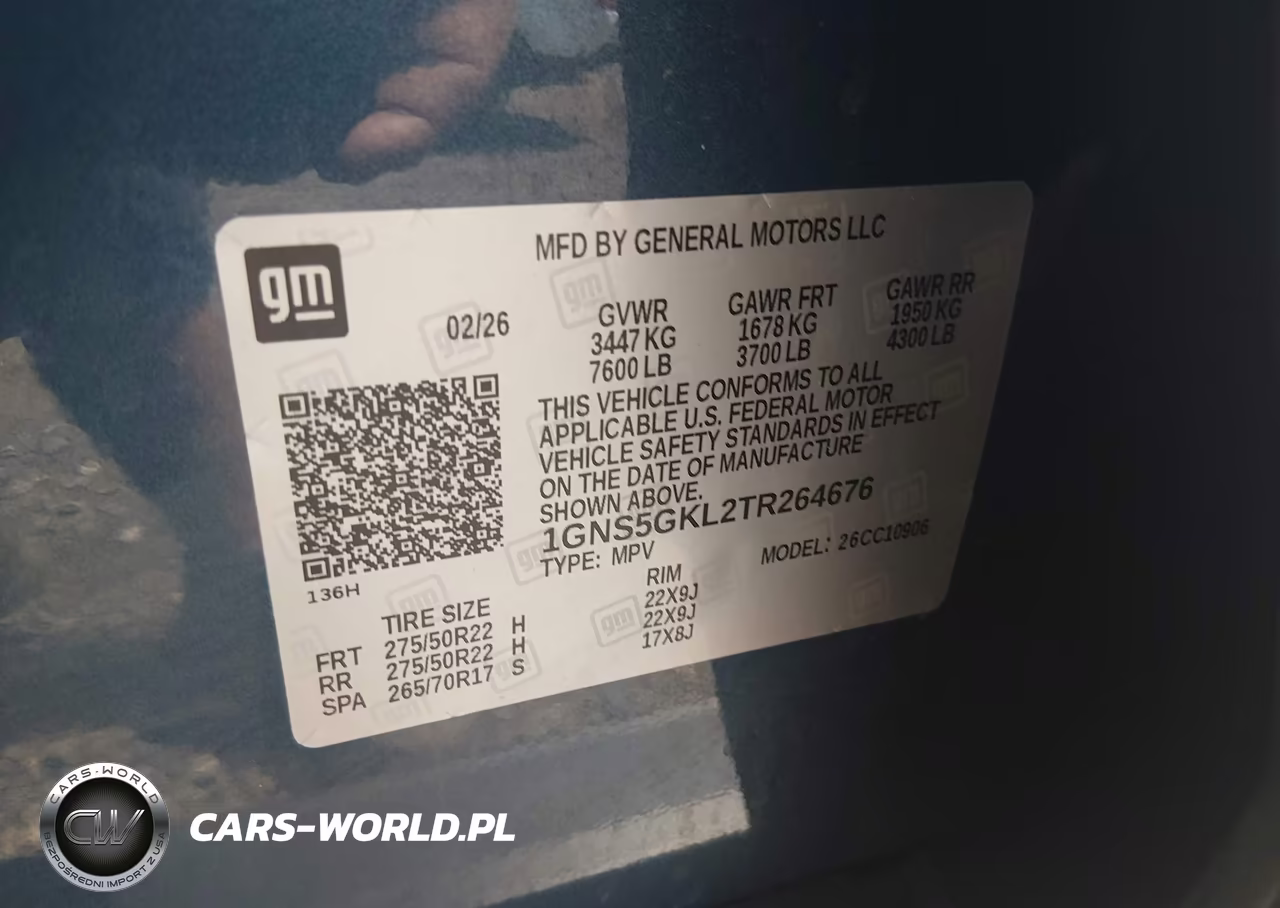 2026 Chevrolet Suburban High Country, Rwd VIN:1GNS5GKL2TR264676 - 9