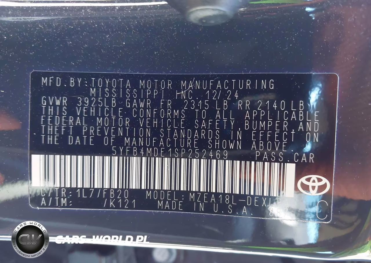 2025 Toyota Corolla Le VIN:5YFB4MDE1SP252469 - 9