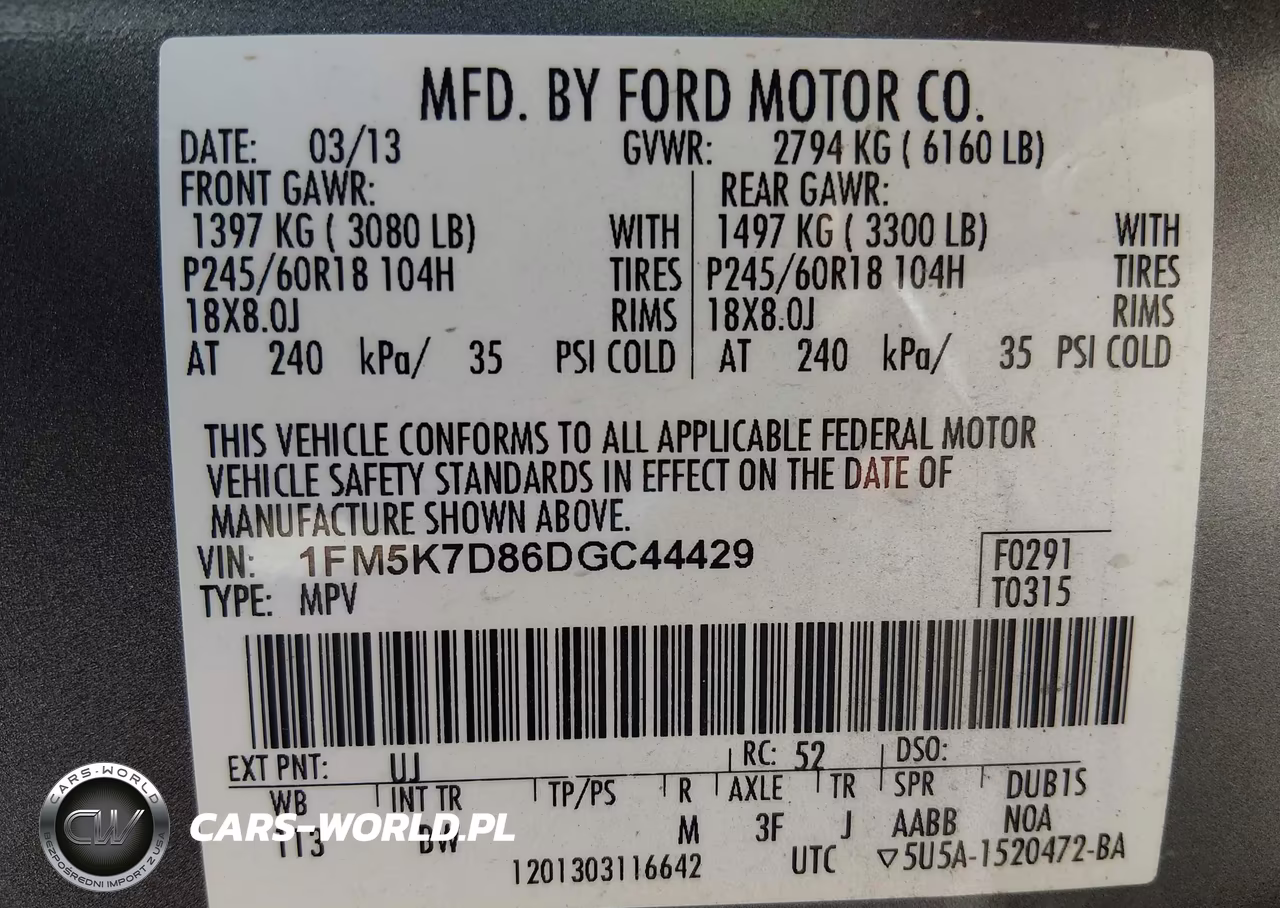 2013 Ford Explorer Xlt VIN:1FM5K7D86DGC44429 - 9