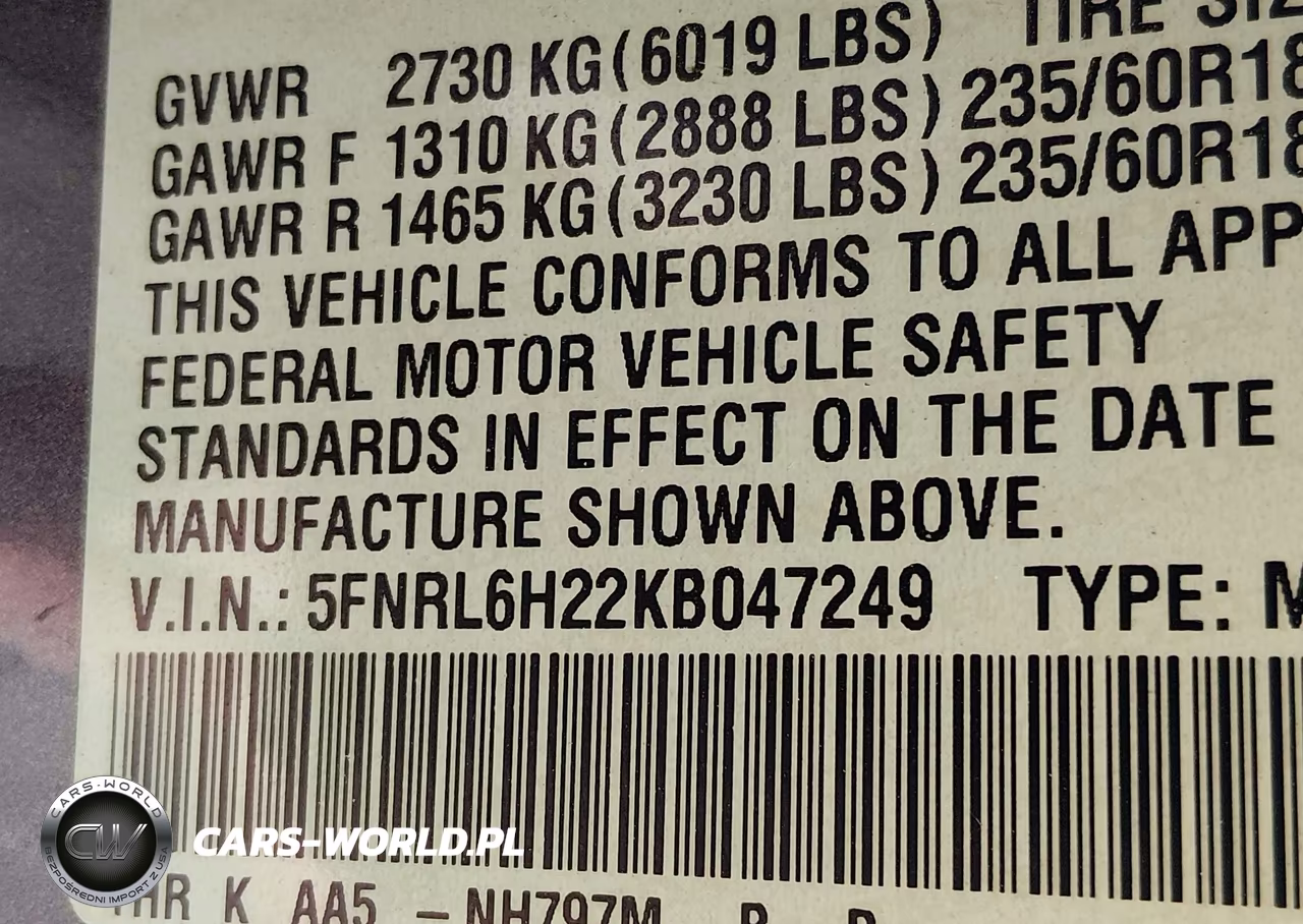 2019 Honda Odyssey Lx VIN:5FNRL6H22KB047249 - 9