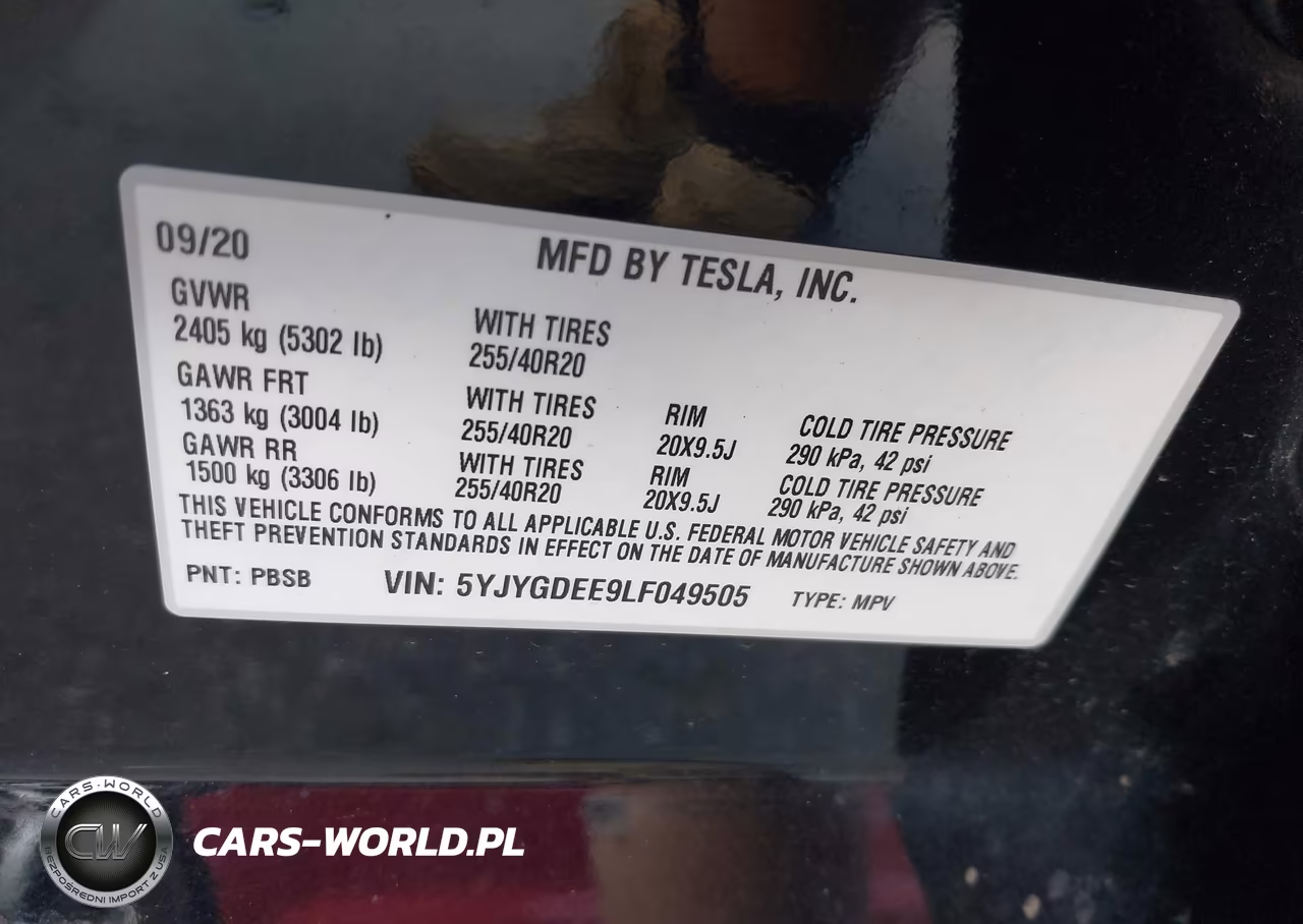 2020 Tesla Model Y Long Range Dual Motor All-Wheel Drive VIN:5YJYGDEE9LF049505 - 9