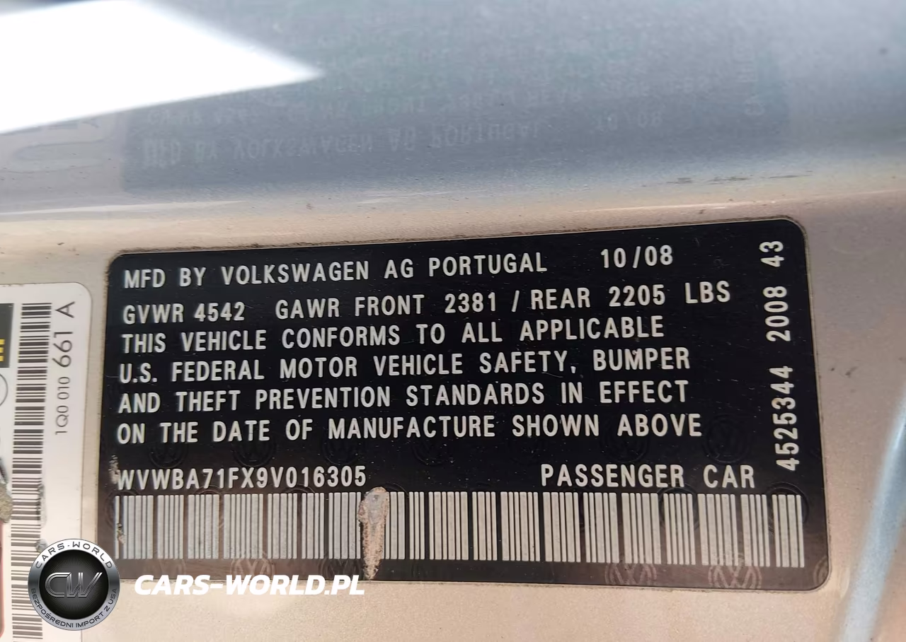 2009 Volkswagen Eos Turbo-Komfort VIN:WVWBA71FX9V016305 - 9