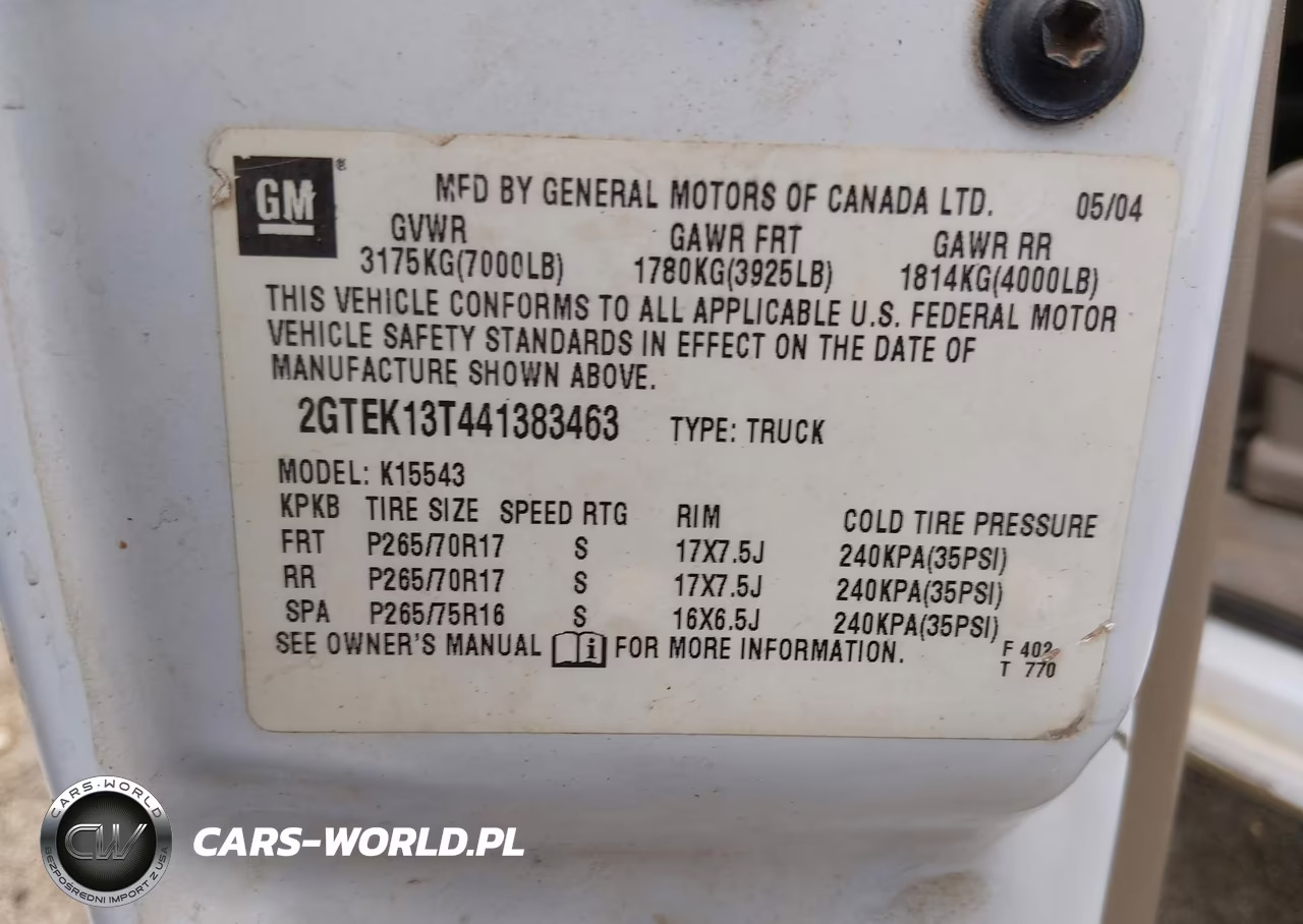 2004 GMC Sierra 1500 Sle VIN:2GTEK13T441383463 - 9