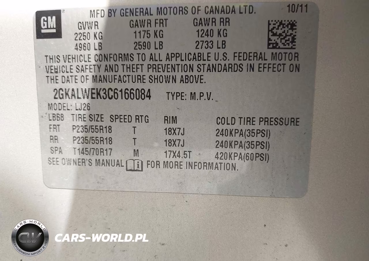 2012 GMC Terrain Slt-2 VIN:2GKALWEK3C6166084 - 9