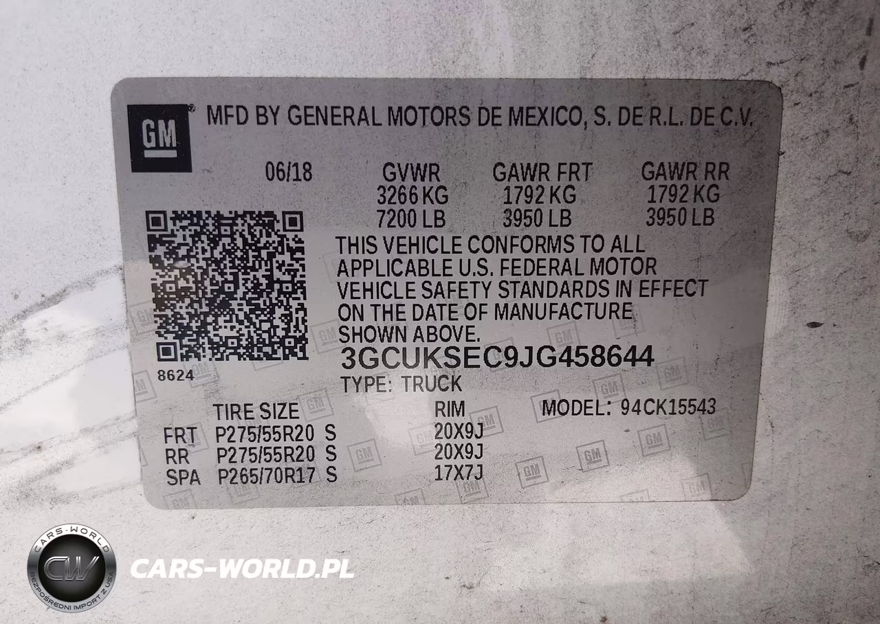 2018 Chevrolet Silverado 1500 2Lz VIN:3GCUKSEC9JG458644 - 9