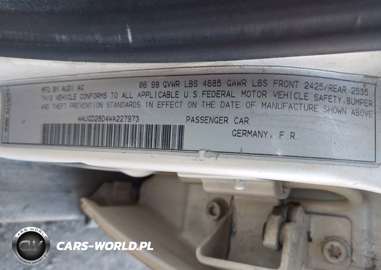 1998 Audi A4 Avant Quattro VIN:WAUGD28D4WA227973 - 9