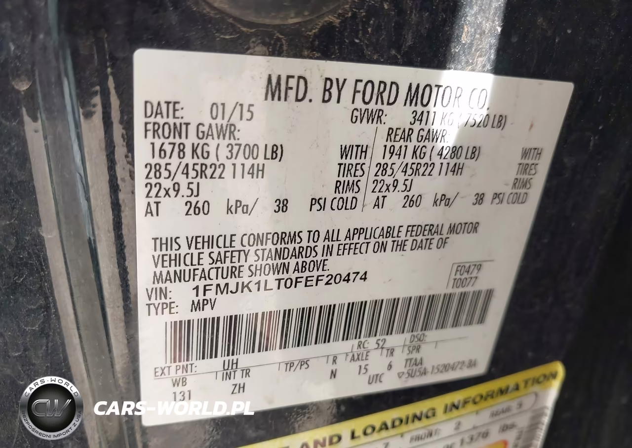 2015 Ford Expedition El Platinum VIN:1FMJK1LT0FEF20474 - 9