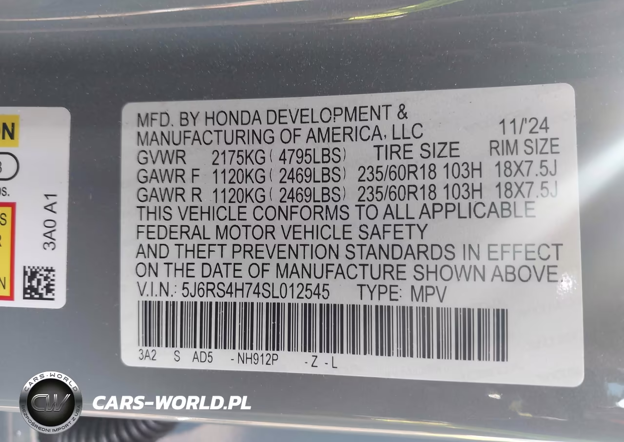 2025 Honda Cr-V Ex-L Awd VIN:5J6RS4H74SL012545 - 9