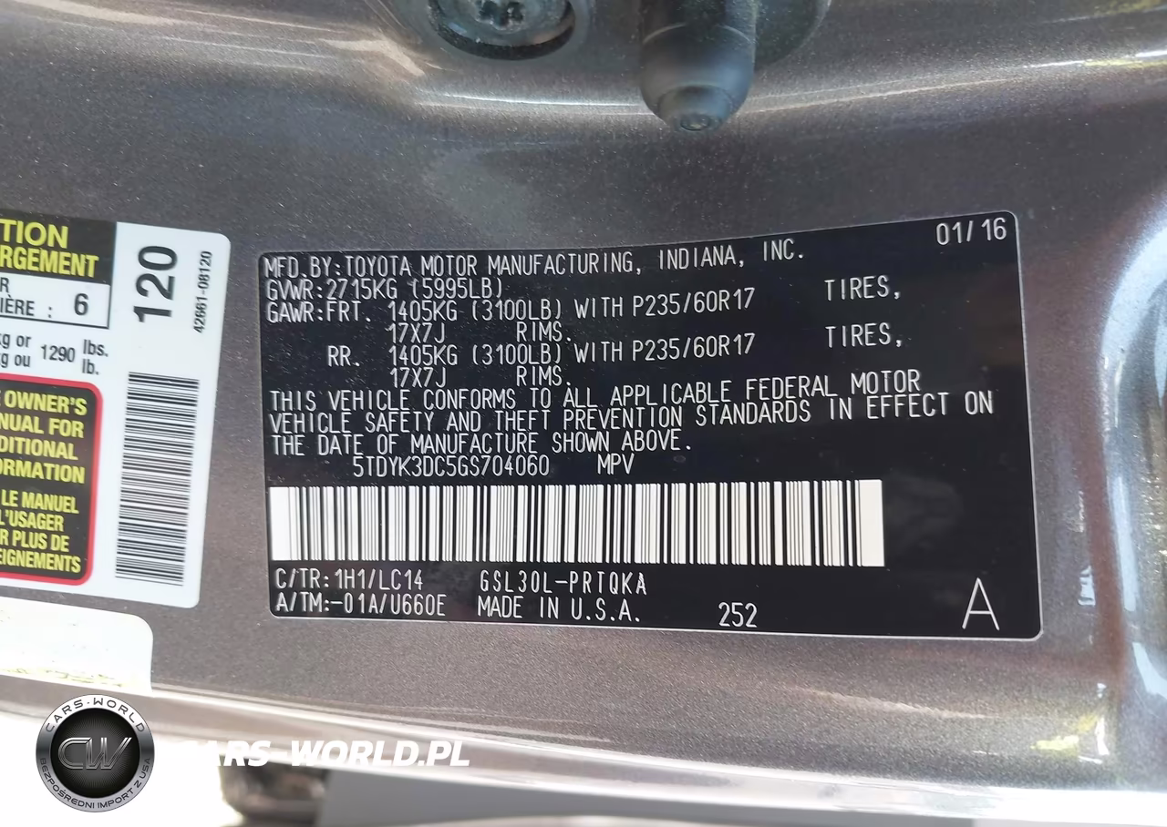 2016 Toyota Sienna Xle 8 Passenger VIN:5TDYK3DC5GS704060 - 9