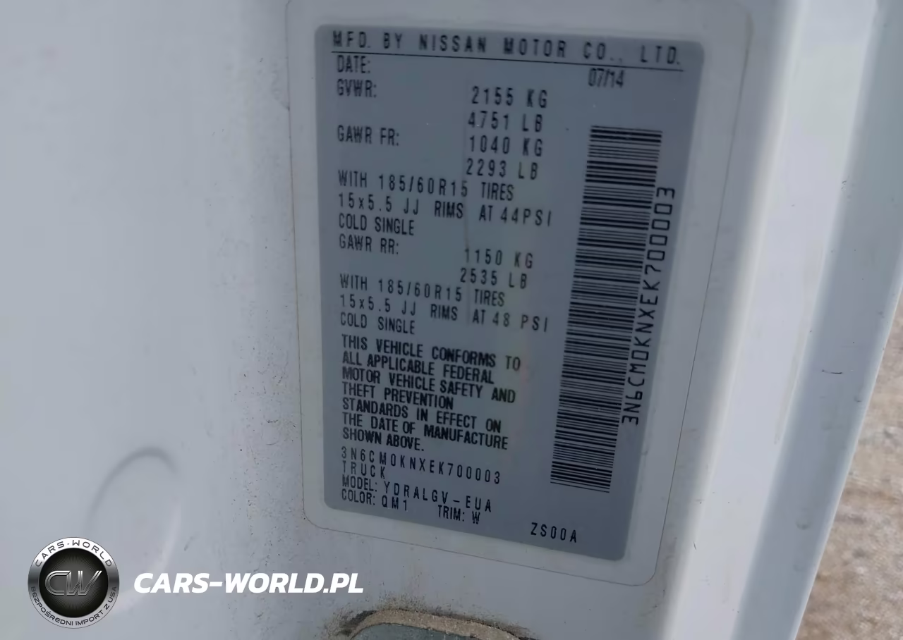 2014 Nissan Nv200 Sv VIN:3N6CM0KNXEK700003 - 9
