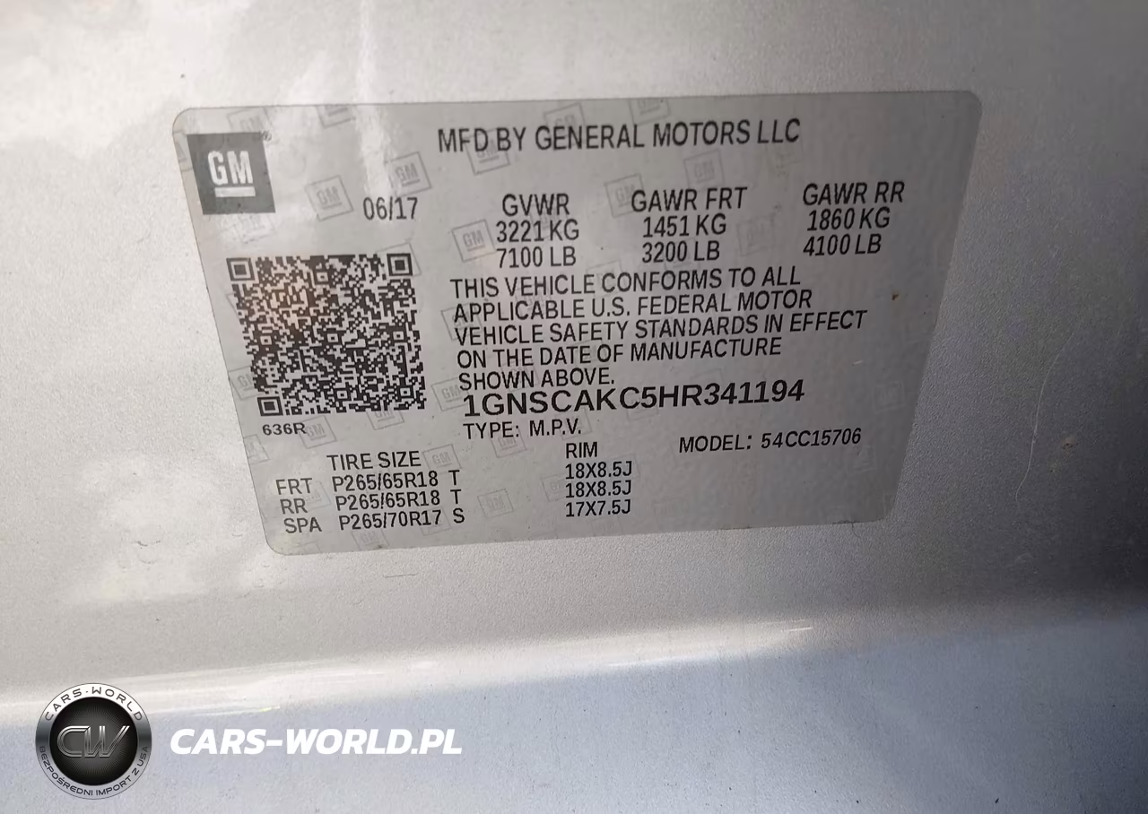 2017 Chevrolet Tahoe Ls VIN:1GNSCAKC5HR341194 - 9