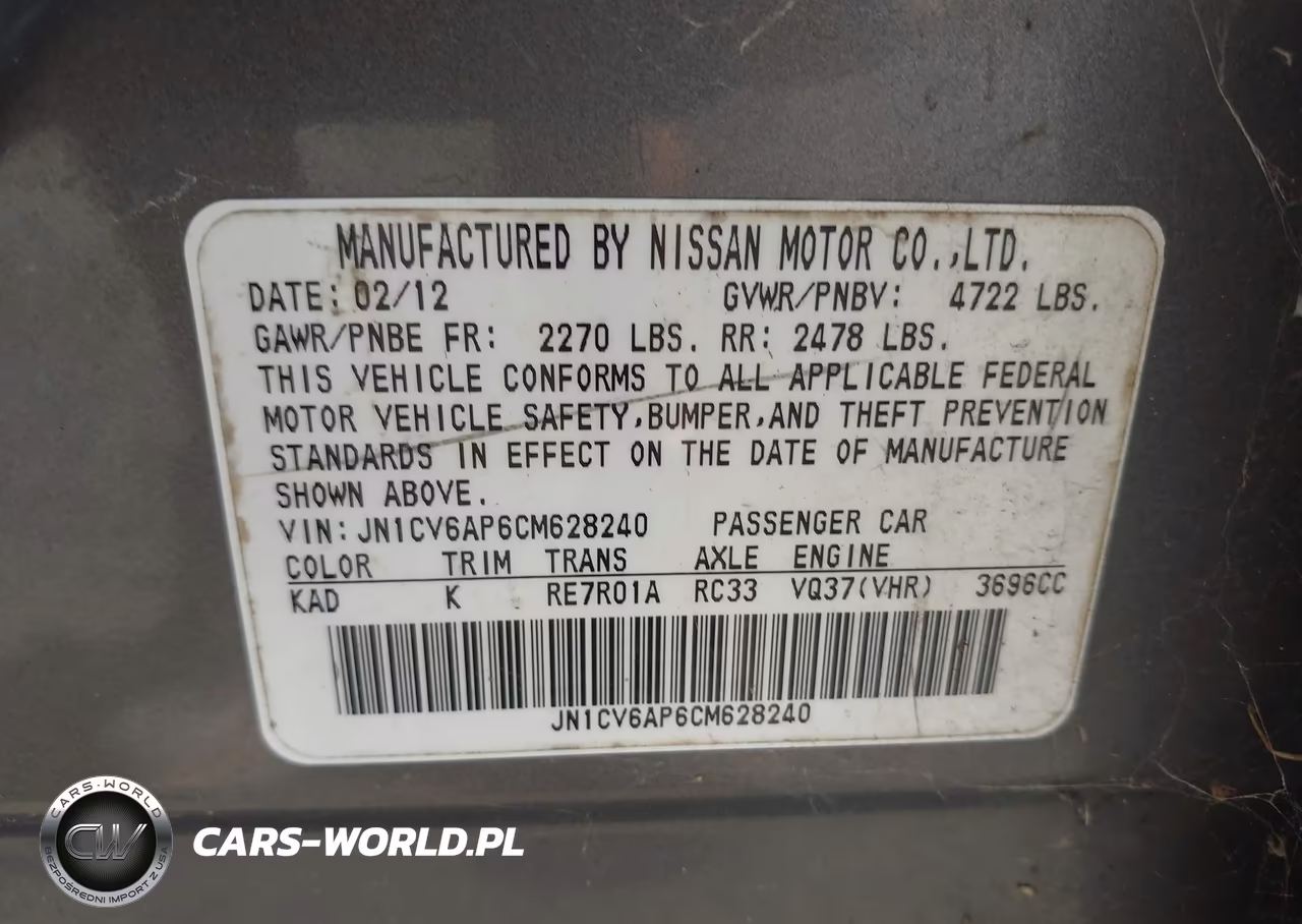 2012 Infiniti G37 Journey VIN:JN1CV6AP6CM628240 - 9