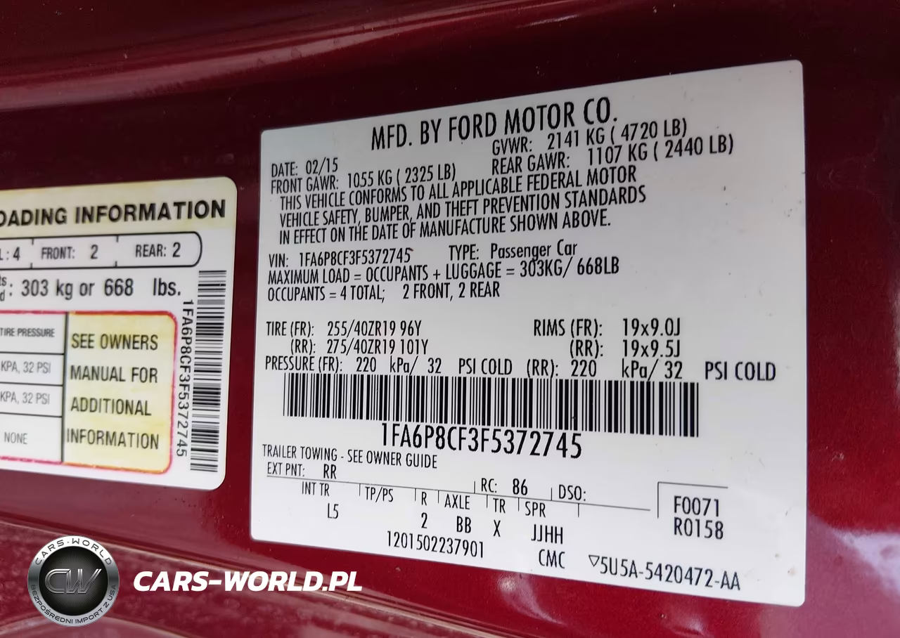 2015 Ford Mustang Gt Premium VIN:1FA6P8CF3F5372745 - 9