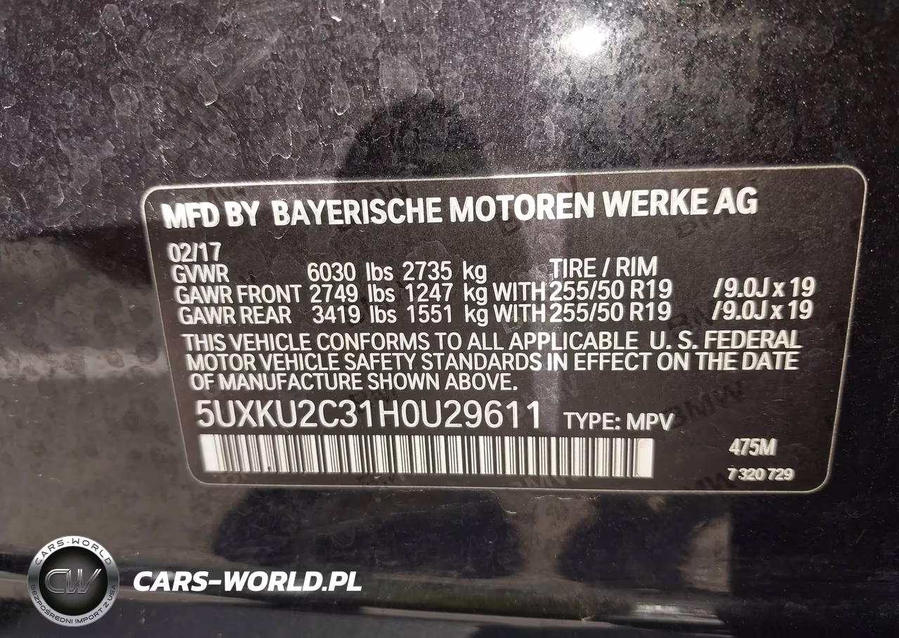 2017 BMW X6 xDrive35I VIN:5UXKU2C31H0U29611 - 9