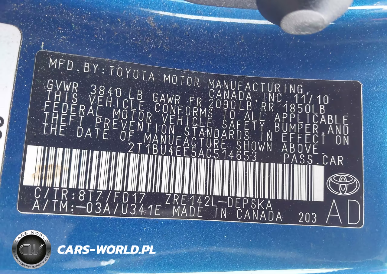 2010 Toyota Corolla S VIN:2T1BU4EE5AC514653 - 9