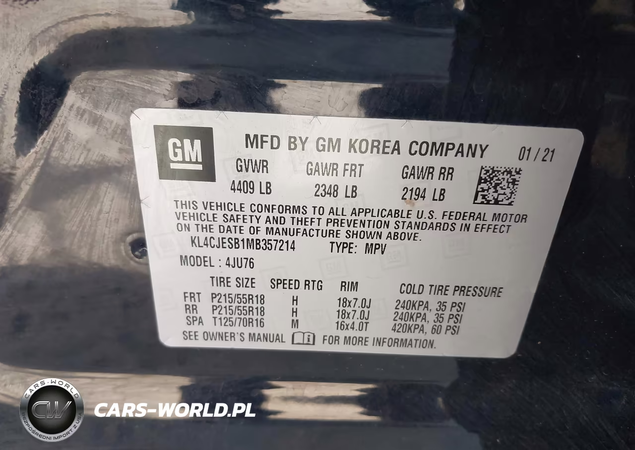 2021 Buick Encore Awd Preferred VIN:KL4CJESB1MB357214 - 9