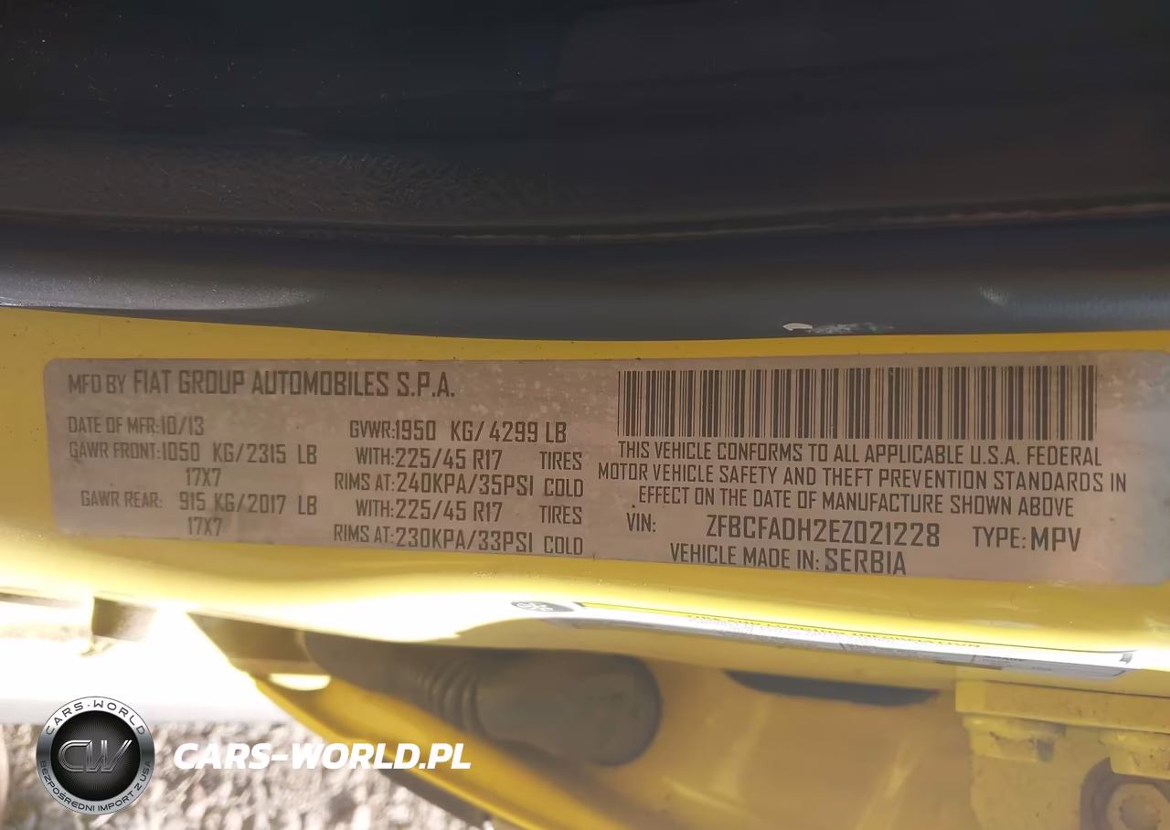 2014 Fiat 500L Trekking VIN:ZFBCFADH2EZ021228 - 9
