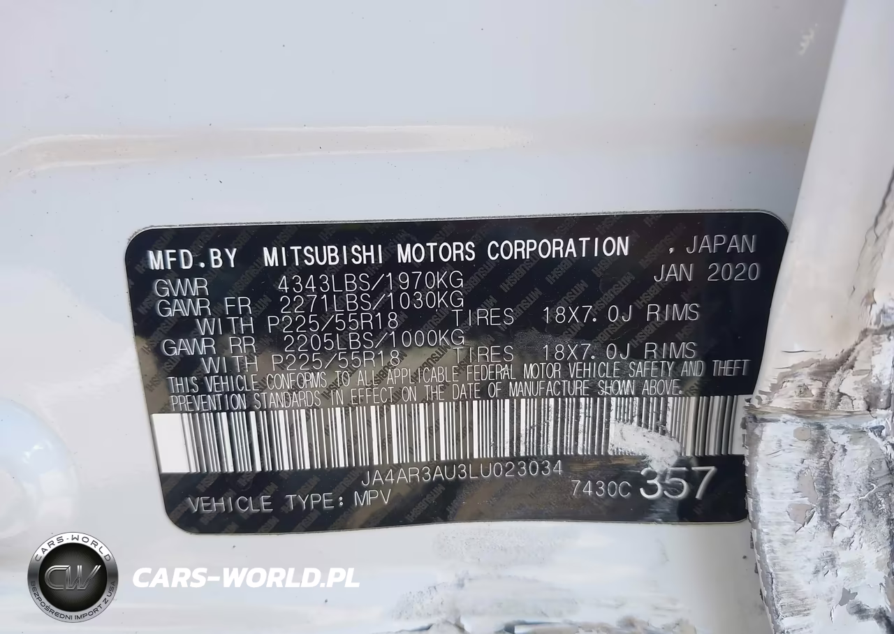2020 Mitsubishi Outlander Sport 2.0 Se Awc VIN:JA4AR3AU3LU023034 - 9