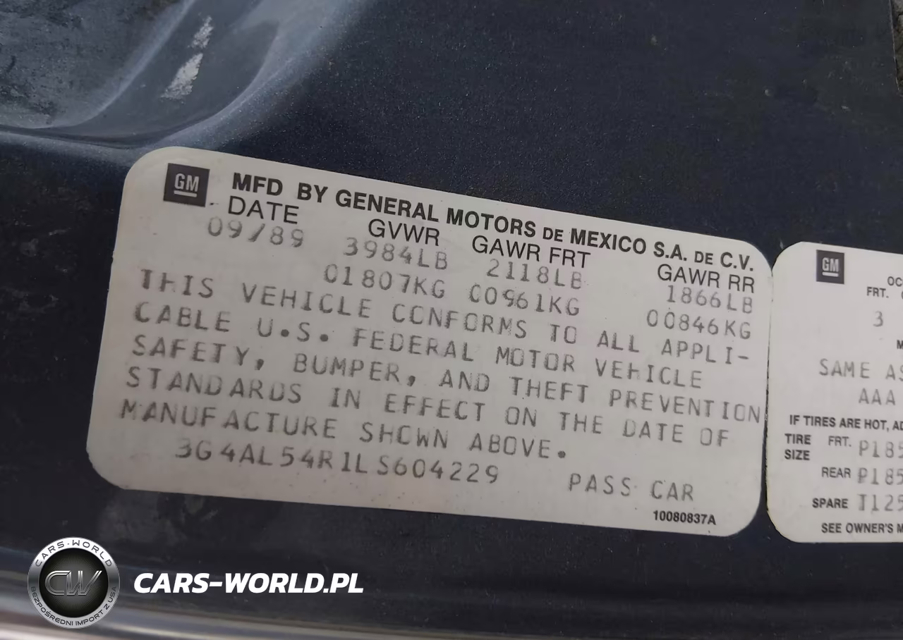 1990 Buick Century Limited VIN:3G4AL54R1LS604229 - 9