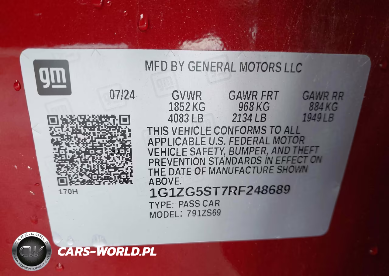 2024 Chevrolet Malibu Fwd Rs VIN:1G1ZG5ST7RF248689 - 9