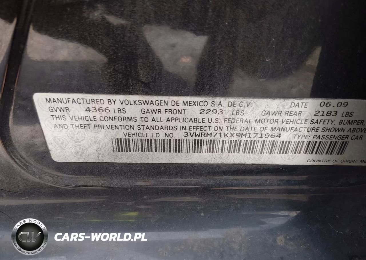 2009 Volkswagen Jetta Se-Sel VIN:3VWRM71KX9M171964 - 9