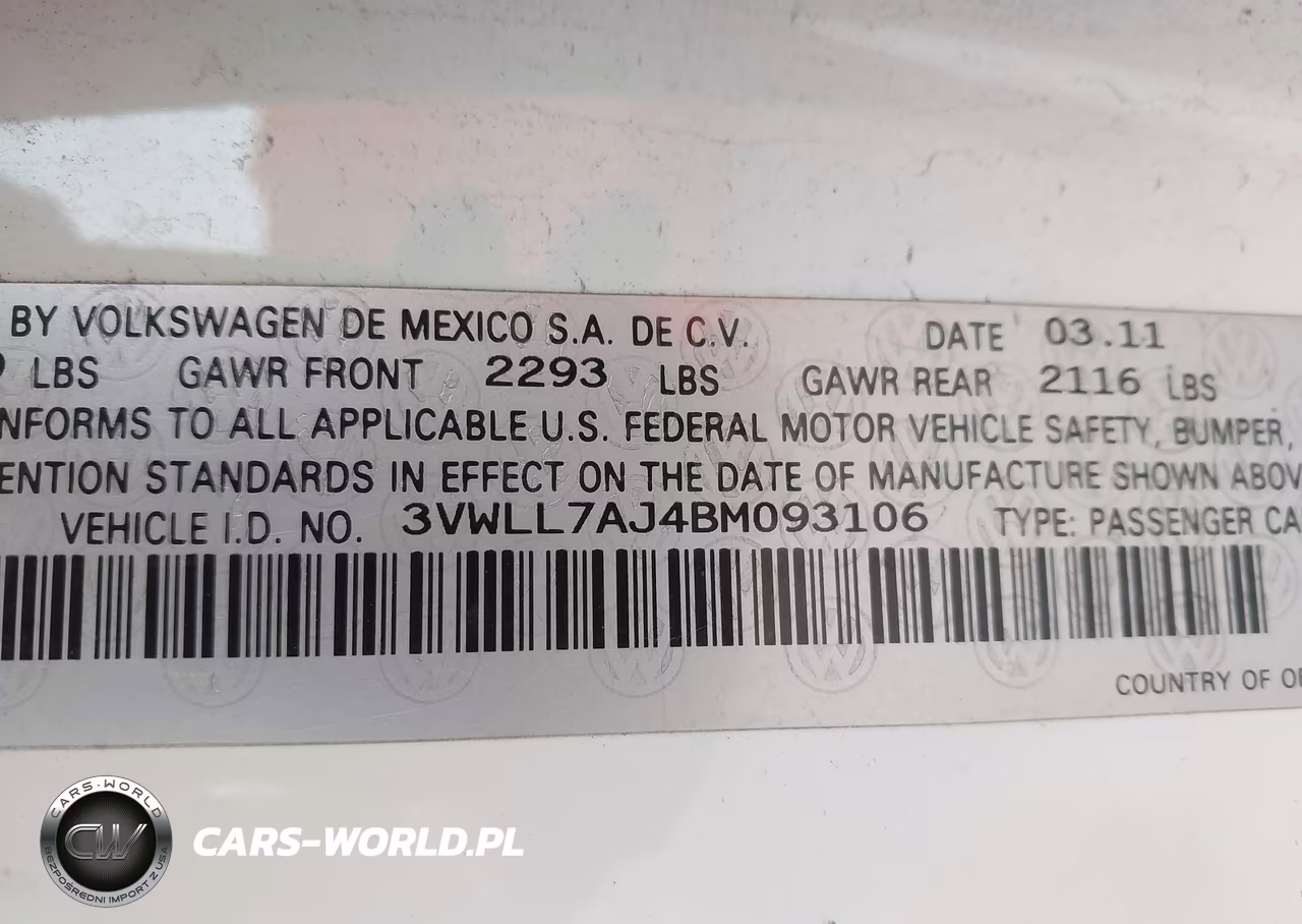 2011 Volkswagen Jetta 2.0L Tdi VIN:3VWLL7AJ4BM093106 - 9