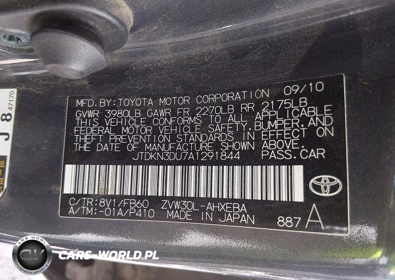2010 Toyota Prius Ii VIN:JTDKN3DU7A1291844 - 9