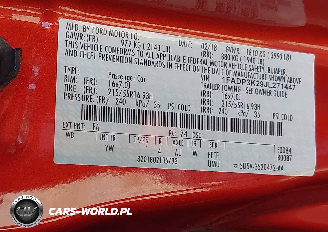 2018 Ford Focus Se VIN:1FADP3K29JL271447 - 9