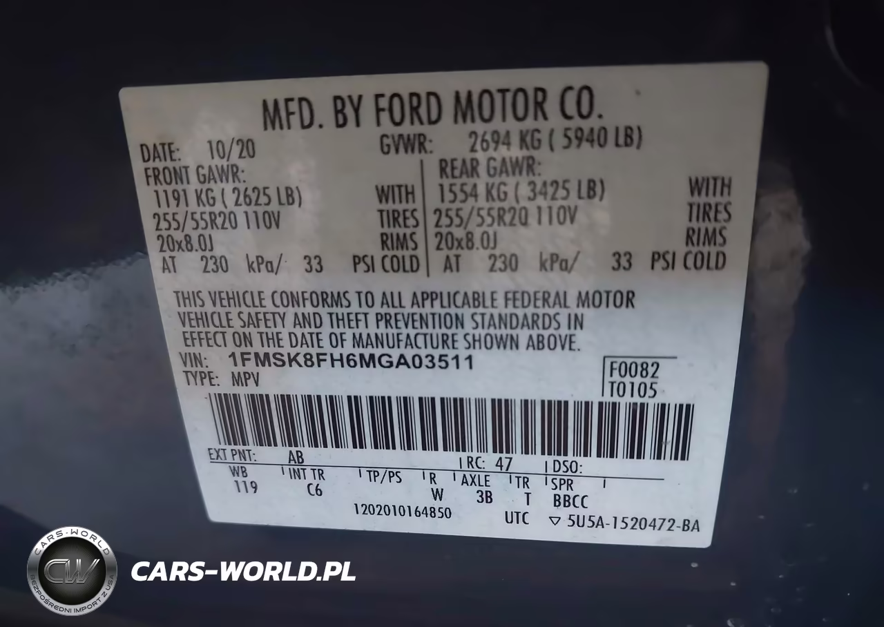 2021 Ford Explorer Limited VIN:1FMSK8FH6MGA03511 - 9