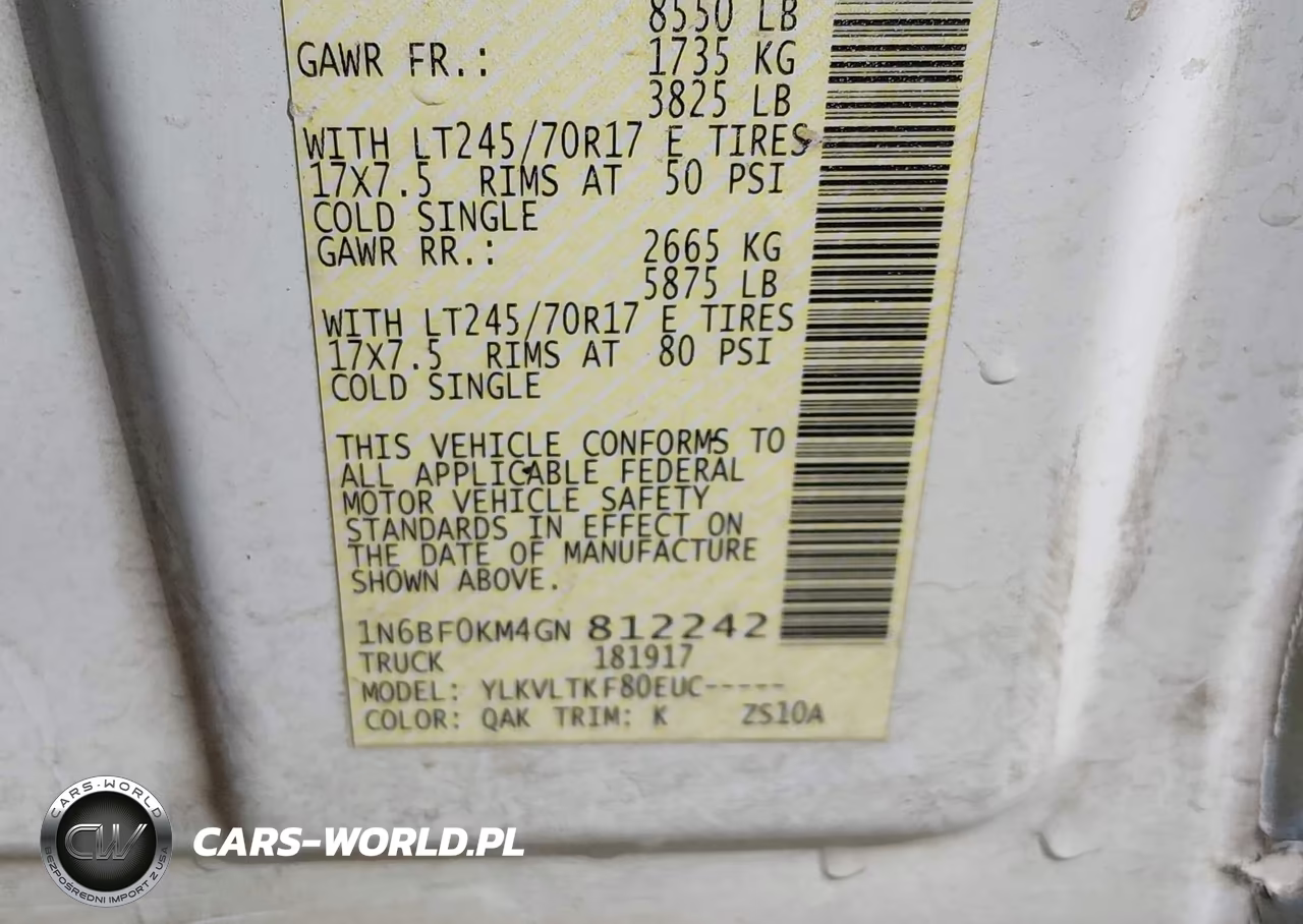 2016 Nissan Nv Cargo Nv1500 Sv V6 VIN:1N6BF0KM4GN812242 - 9