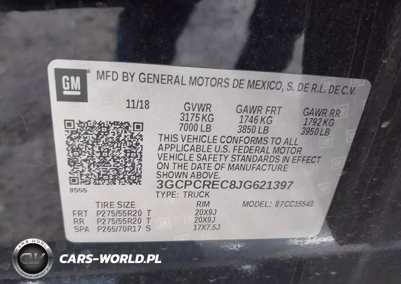 2018 Chevrolet Silverado 1500 1Lt VIN:3GCPCREC8JG621397 - 9