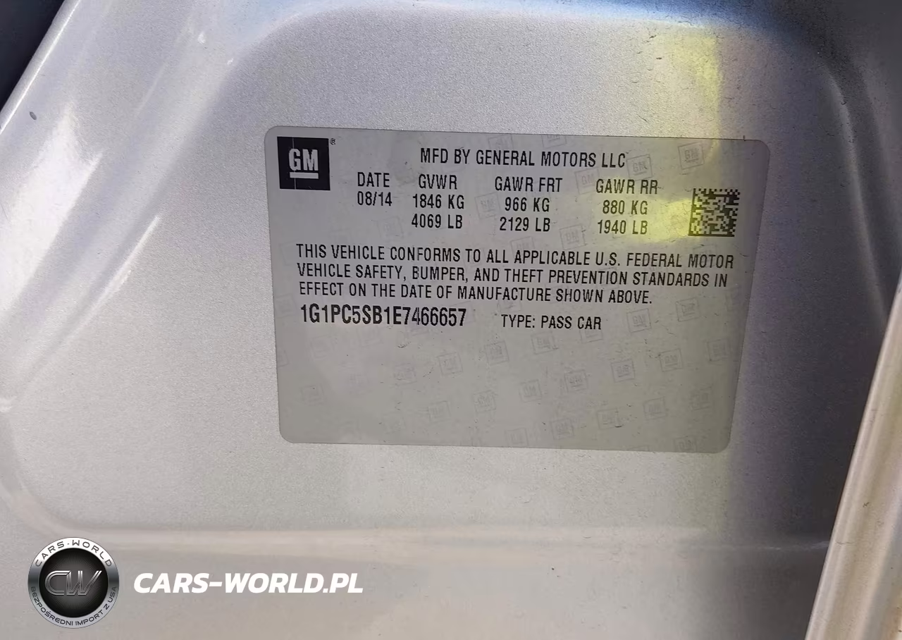 2014 Chevrolet Cruze 1Lt Auto VIN:1G1PC5SB1E7466657 - 9