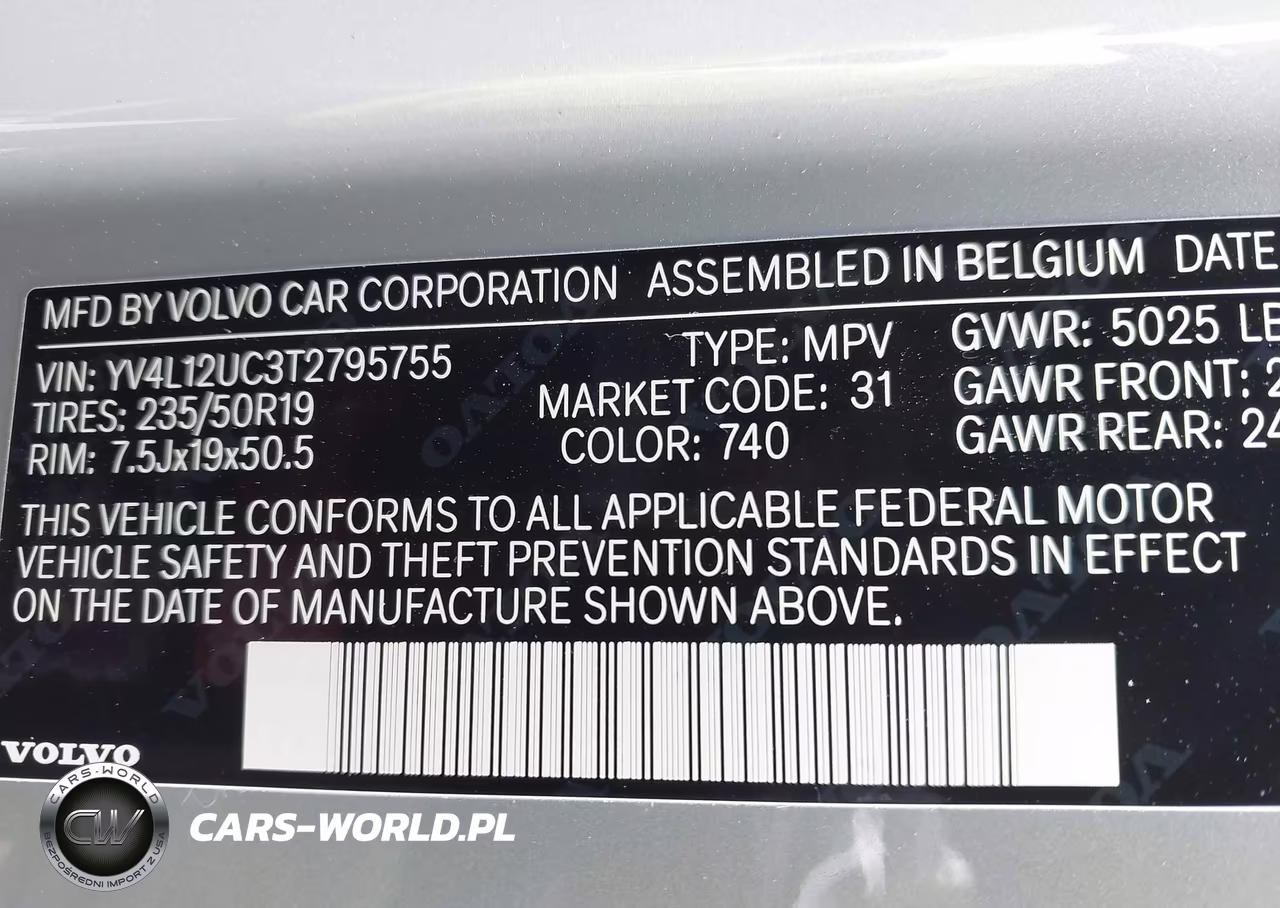 2026 Volvo Xc40 Plus VIN:YV4L12UC3T2795755 - 9