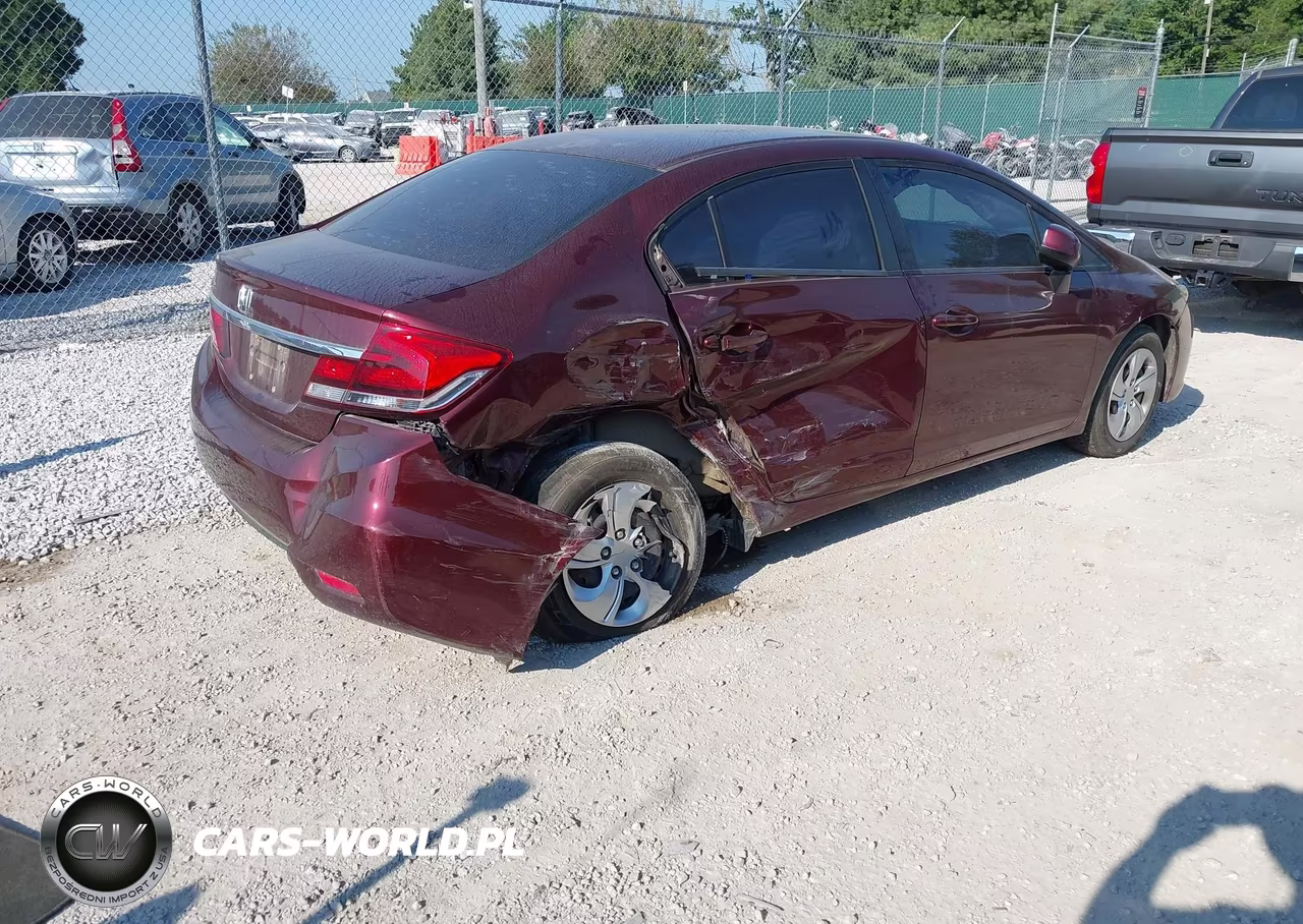 2013 Honda Civic Lx VIN:19XFB2F54DE225831 - 4