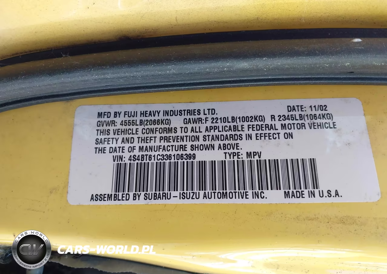 2003 Subaru Baja VIN:4S4BT61C336106399 - 9
