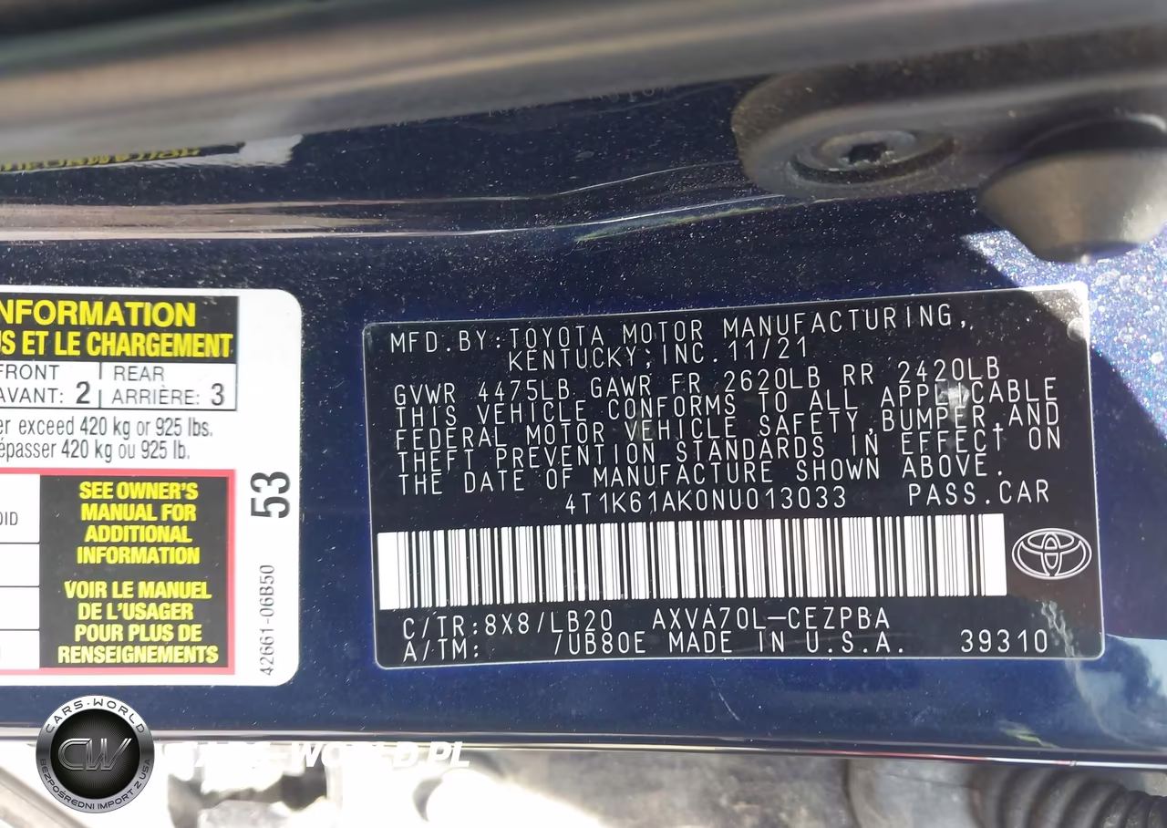 2022 Toyota Camry Xse VIN:4T1K61AK0NU013033 - 9