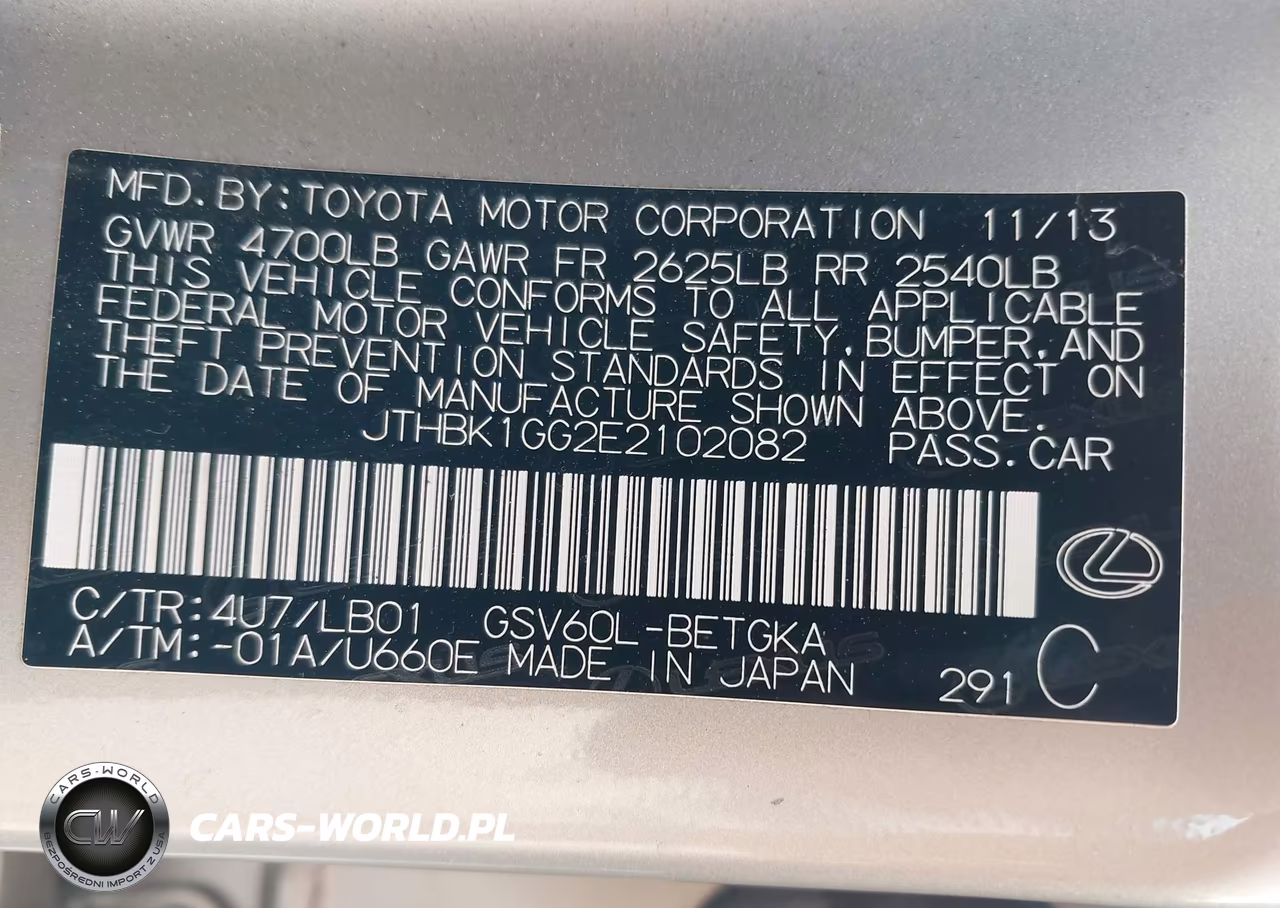 2014 Lexus Es 350 VIN:JTHBK1GG2E2102082 - 9