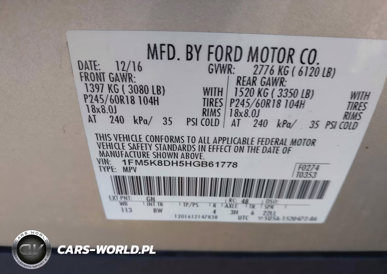 2017 Ford Explorer Xlt VIN:1FM5K8DH5HGB61778 - 9