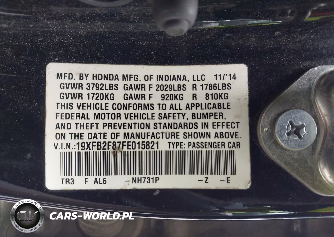 2015 Honda Civic Ex VIN:19XFB2F87FE015821 - 9