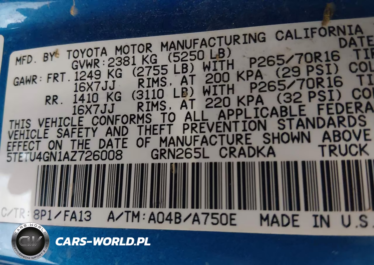 2010 Toyota Tacoma Prerunner V6 VIN:5TETU4GN1AZ726008 - 9