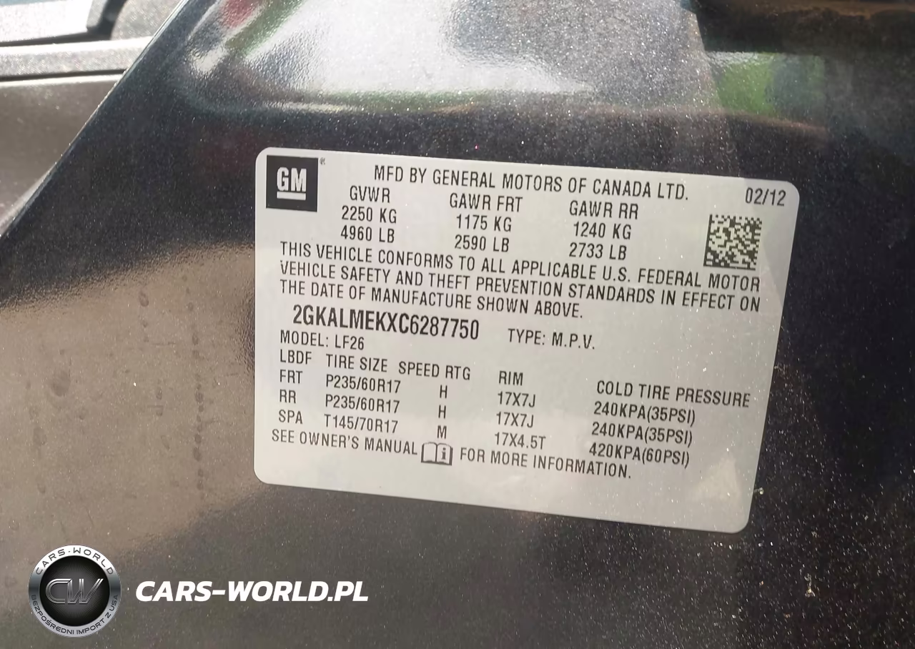 2012 GMC Terrain Sle-1 VIN:2GKALMEKXC6287750 - 9