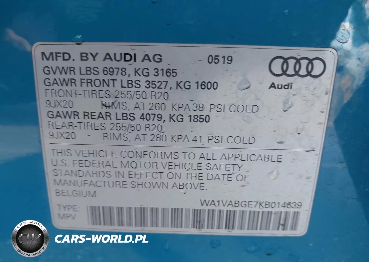 2019 Audi E-Tron Premium Plus VIN:WA1VABGE7KB014639 - 9