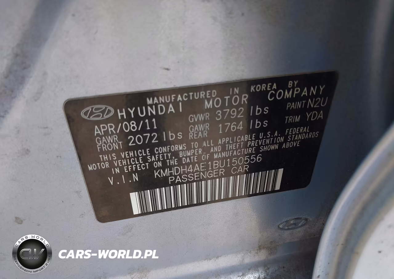 2011 Hyundai Elantra Gls (Ulsan Plant) VIN:KMHDH4AE1BU150556 - 9